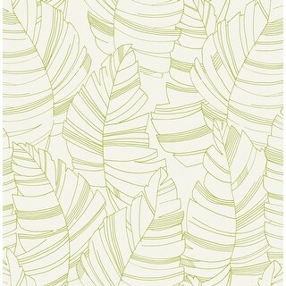 Seabrook Designs Day Dreamers Jungle Leaves Unpasted Wallpaper