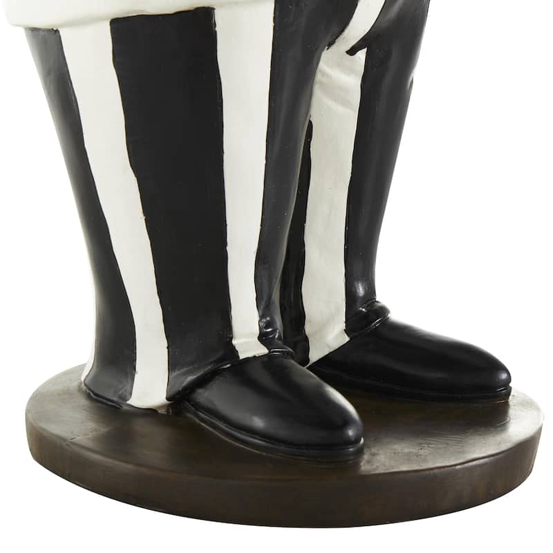 Polystone Chef Decorative Sculpture with 2 Wine Holder Slots - White - Roche River Decor