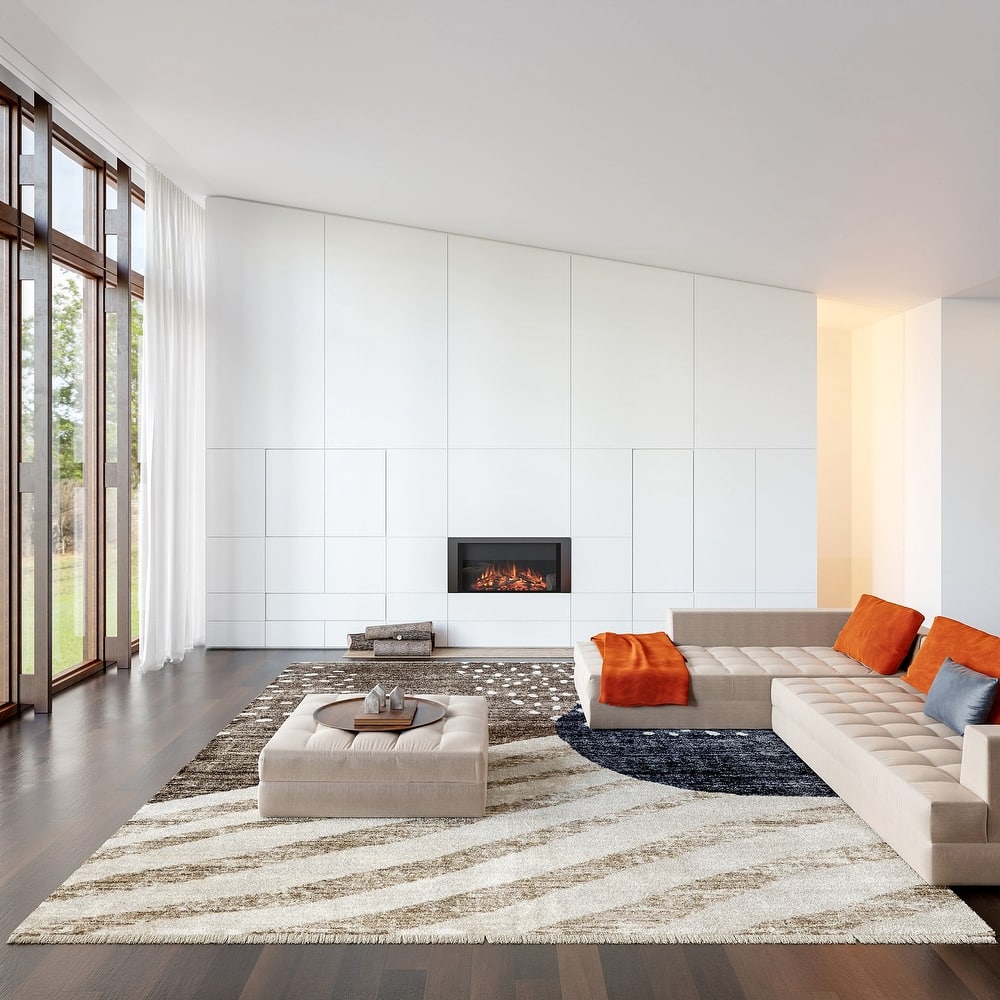 Manaslu Sunrise Fringed Area Rug