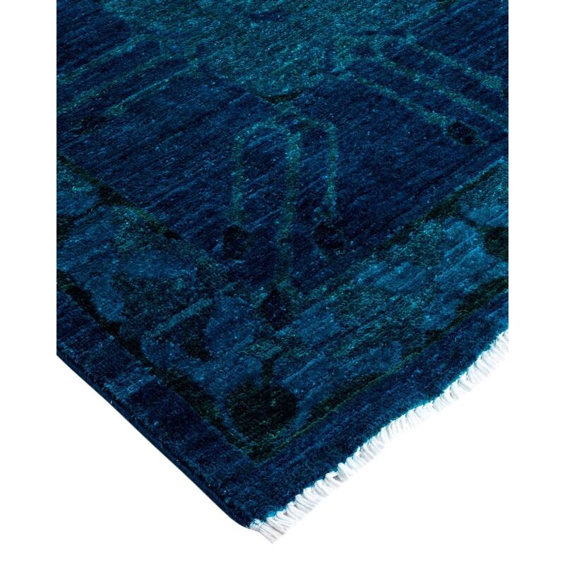 Vibrance, One-of-a-Kind Hand-Knotted Area Rug - Blue, 8' 0" x 12' 4" - 8' 0" x 12' 4"