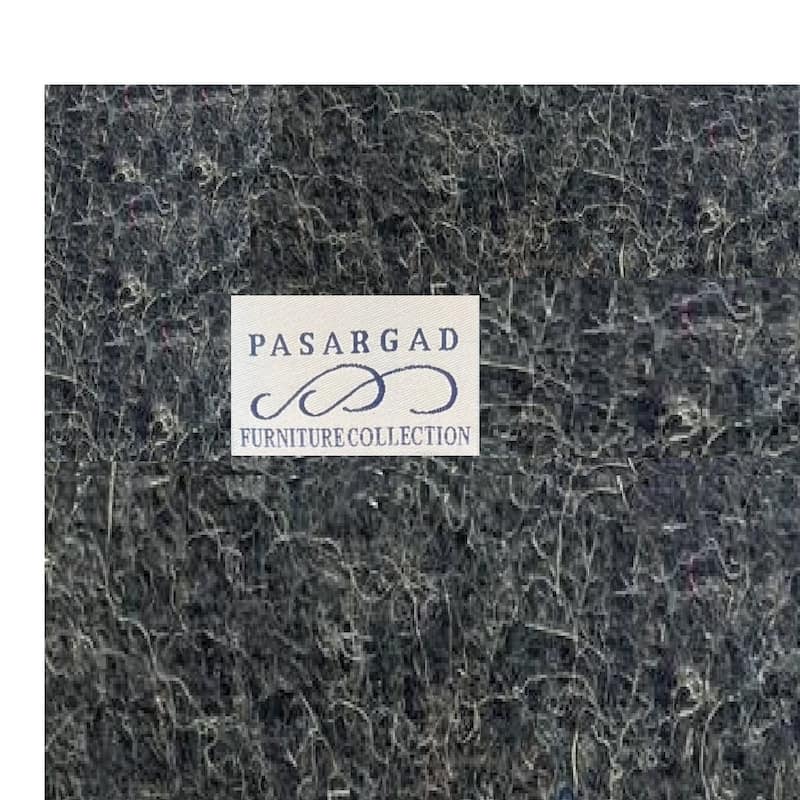 Pasargad Natural Cowhide Ottoman silver 19'' - 1' x 1'