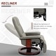 Thumbnail 13, HomCom Faux Leather Adjustable Manual Swivel Base Recliner Chair with Comfortable and Relaxing Footrest. Changes active main hero.