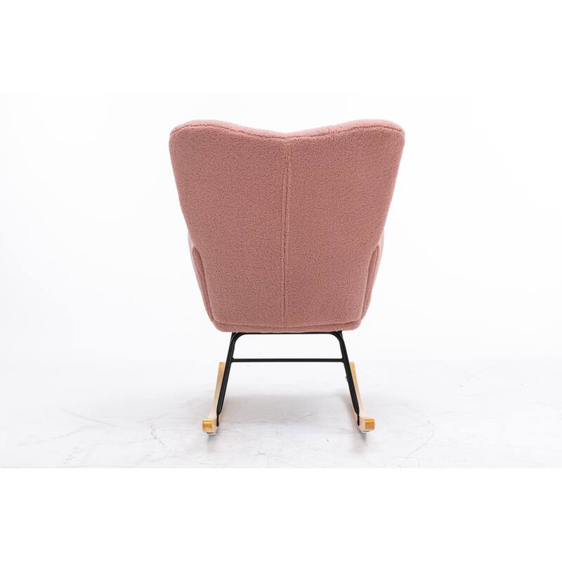 31.5" High Back Buttons Tufted Rocking Chair