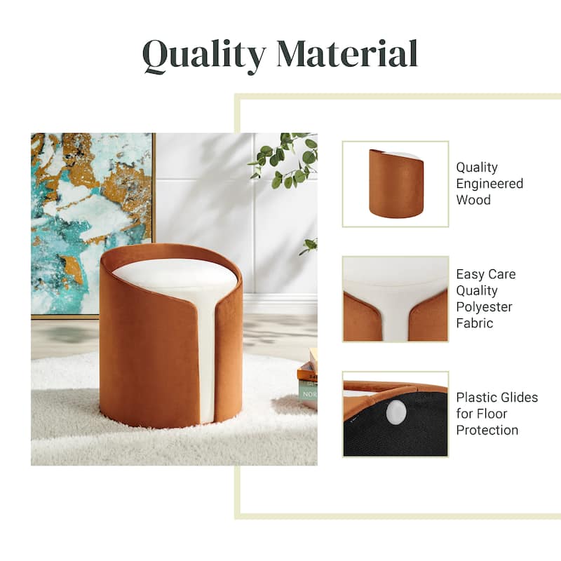 NPD Furniture Vinda Velvet Fabric Ottoman
