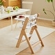 preview thumbnail 12 of 10, Wooden High Chair with Tray for Babies & Toddlers , Beech