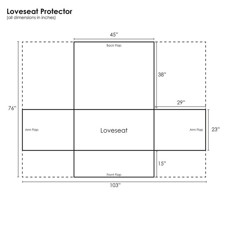 Greenland Home Fashions Maui Reversible Loveseat Protector - 103 x 76 inches