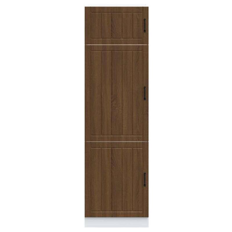 vidaXL Kitchen Cupboard Brown oak Engineered wood Tall Adjustable Feet - 22.4 x 23.6 x 81.5
