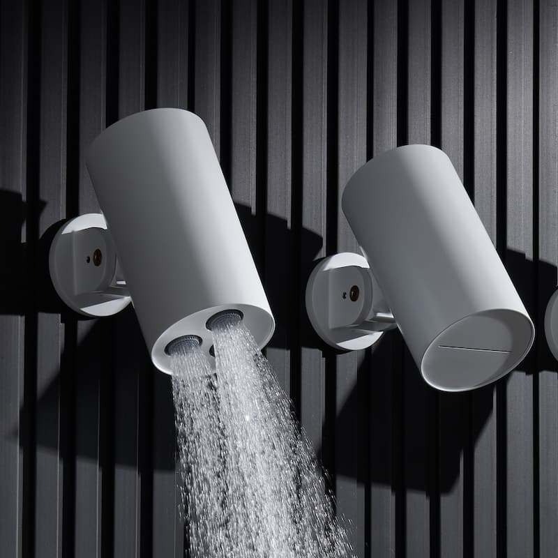 Wall-mounted adjustable showerhead