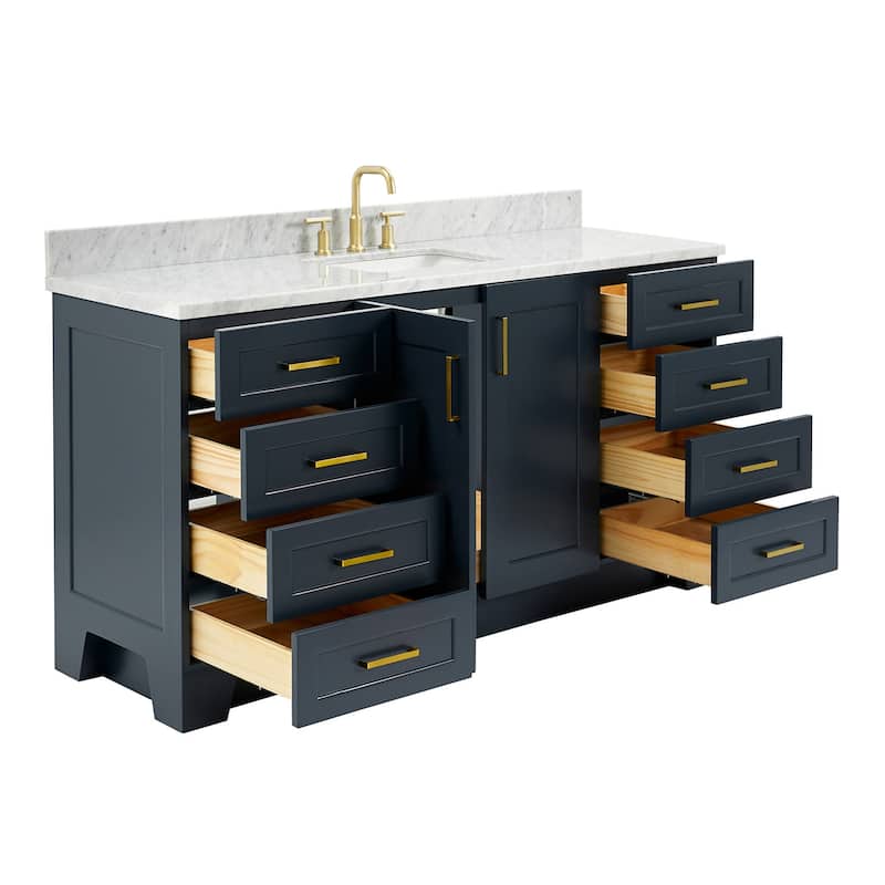Ariel Q067SCW2RVO Taylor 67" Free Standing Single Basin Vanity Set