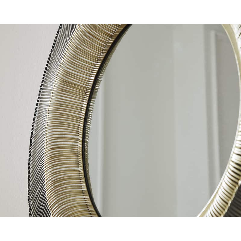 Signature Design by Ashley Dallmen Black/Gold Accent Mirror - 36" W x 3" D x 36" H