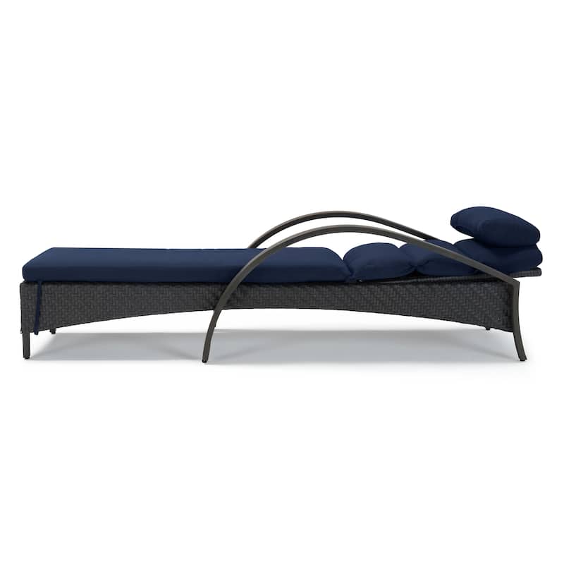 Barcelo 2 Piece Sunbrella Outdoor Patio Chaise Lounges Set