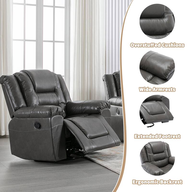2 Seater Home Theater Recliner Manual Recliner Chair with a Storage Box and Two Cup Holders for Living Room,Bedroom