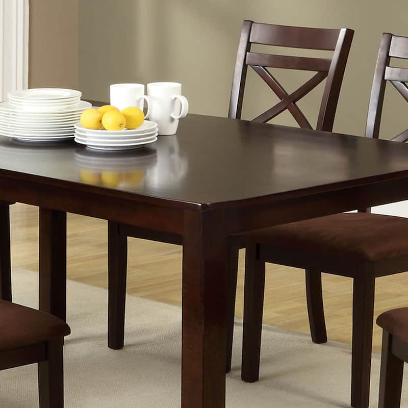Wivo Contemporary Brown Solid Wood 7-Piece Dining Set by Furniture of America