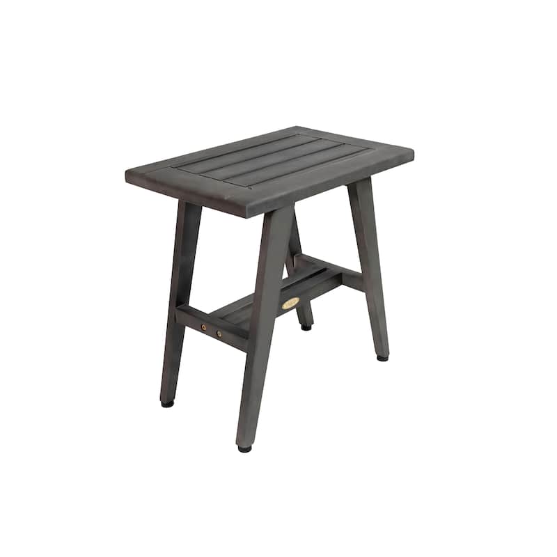 CoastalVogue MidCentury 18in Wide ShowerBench in a Gray Finish