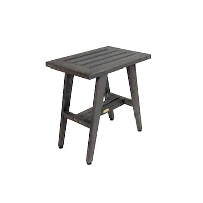 CoastalVogue MidCentury 18in Wide ShowerBench in a Gray Finish