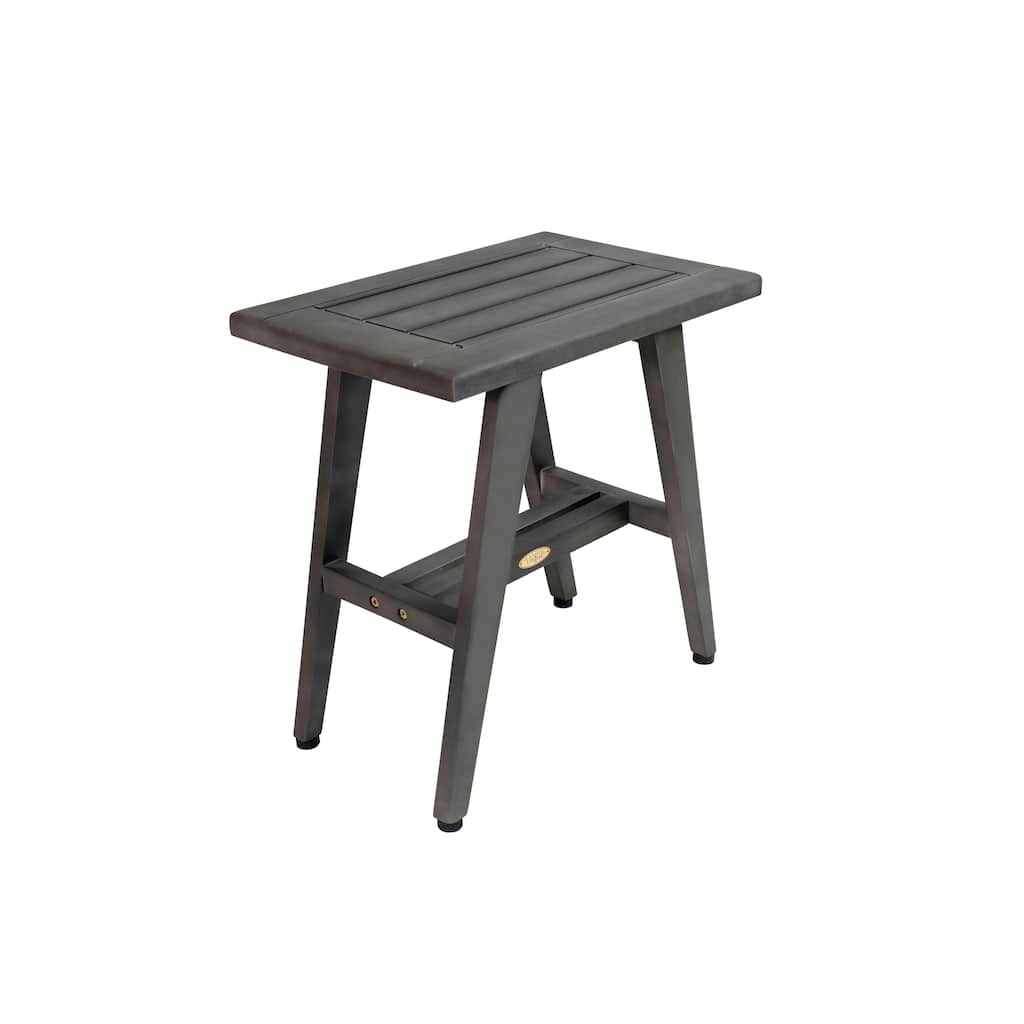 CoastalVogue MidCentury 18in Wide ShowerBench in a Gray Finish