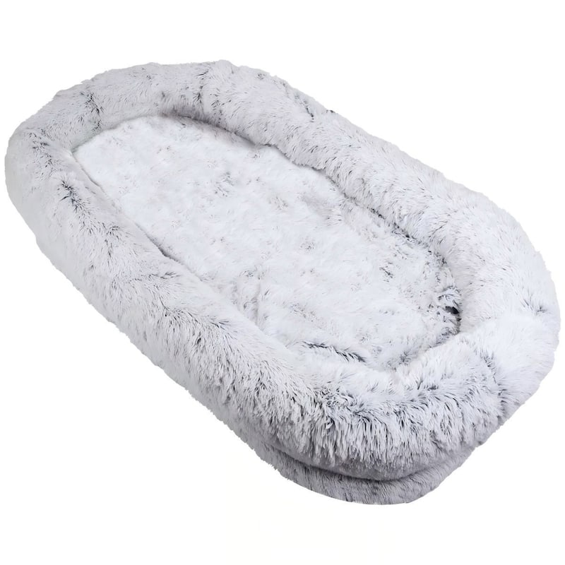 71"Gray Best Washable Human Sized Dog Bed Pet And Human Friendly Pet Beds Lazy Sofa - 71"