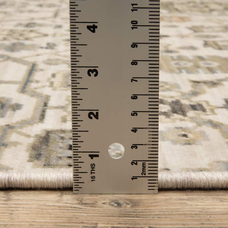Adelaide Old World Nomadic Ivory/ Gold Wool Blend Area Rug