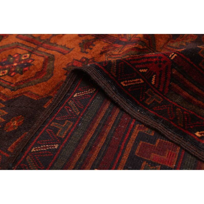 ECARPETGALLERY Hand-knotted Teimani Black, Copper Wool Rug - 4'2 x 7'2