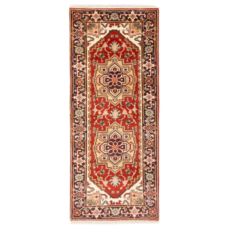 ECARPETGALLERY Hand-knotted Serapi Heritage Red Wool Rug - 2'6 x 6'1