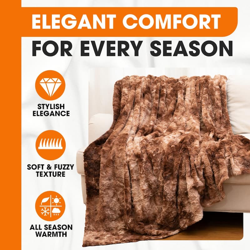 Cheer Collection Ultra Soft and Cozy Multi Colored Throw Blanket