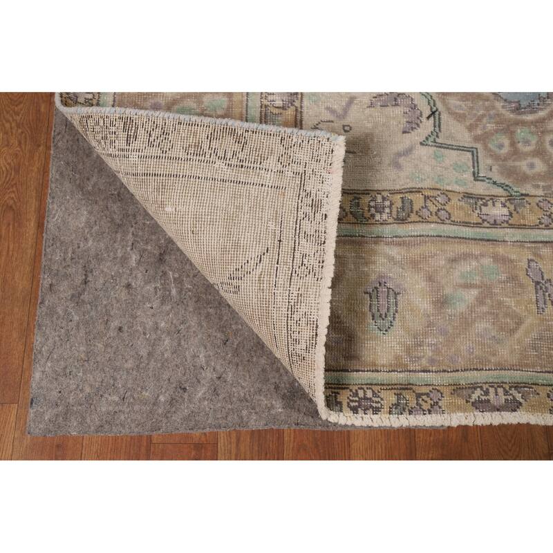 Blue Tabriz Persian Rug Handmade Traditional Wool Carpet - 6'4"x 9'10"