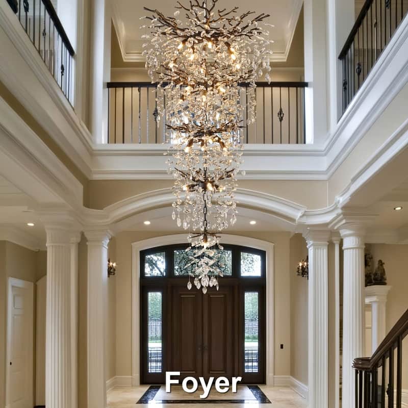 KAYLA Crystal Dimmable LED Tiered Chandelier - 118in
