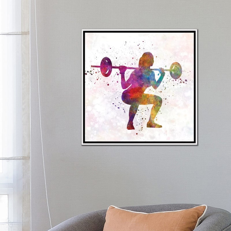 iCanvas "Body Buiding Woman" by Paul Rommer Framed Canvas Print