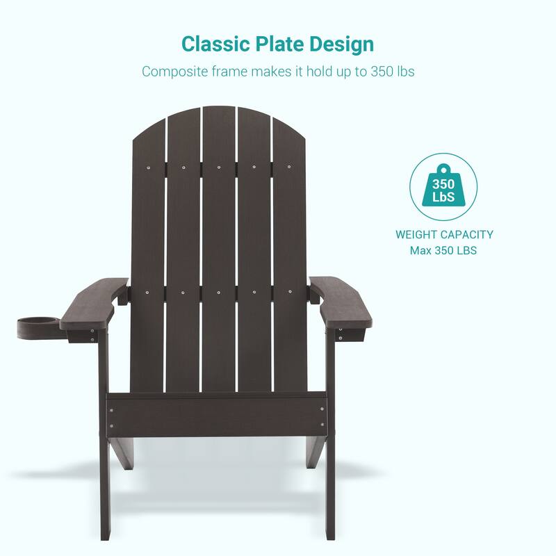 Bonosuki Adirondack Chair Patio Chair with Big Armrests Fire Pit Chair