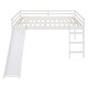 preview thumbnail 5 of 12, Full Size Loft Bed with Slide , Sturdy Pine Wood Construction, Guard Rails, and Slatted Design