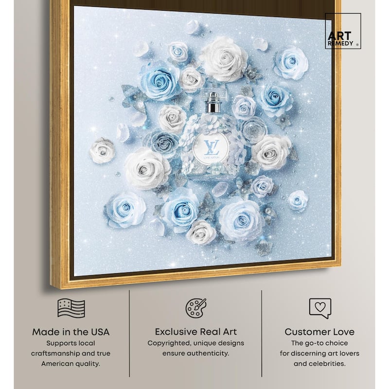 Sparkling Floral Perfume Canvas by Art Remedy