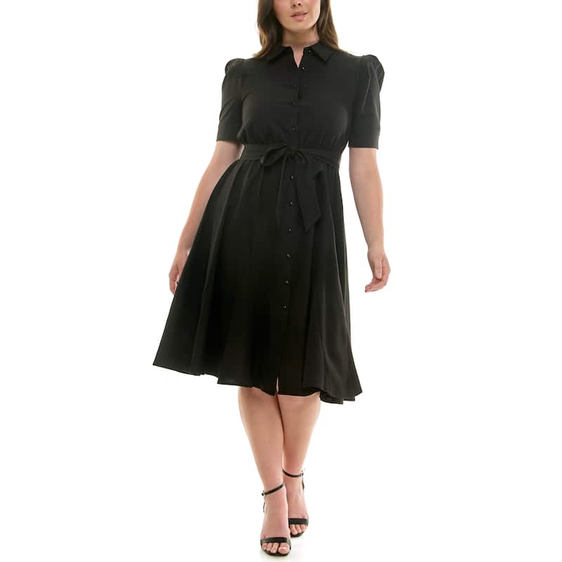 Nanette Lepore Collared Fit & Flare Dress