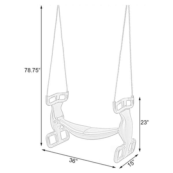 Plastic Double Glider Playground 2 Person Swing, Green On Sale Bed
