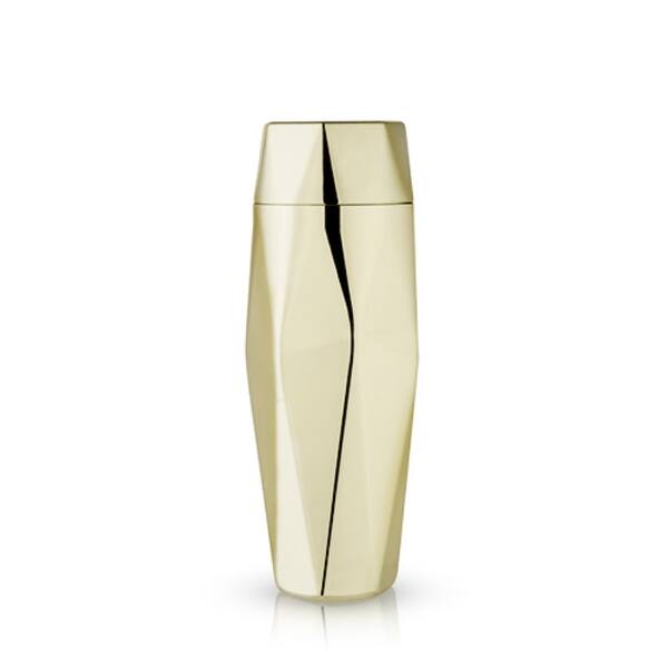 Shop Belmont Apex Faceted Gold Cocktail Shaker Viski Overstock 22871649