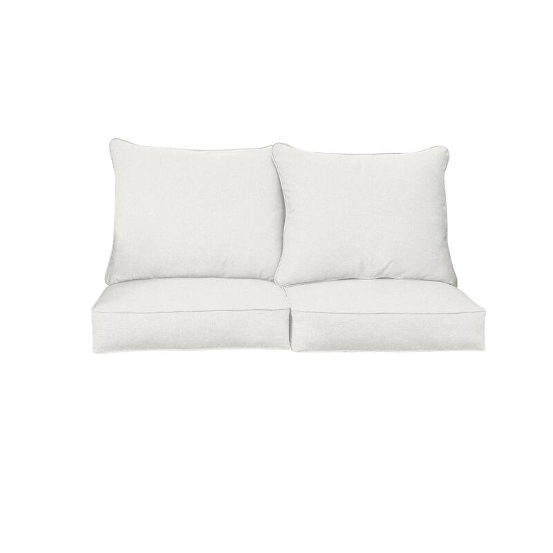Sorra Home Outdura Rumor Indoor/Outdoor Deep Seating Loveseat Pillow and Cushion Set