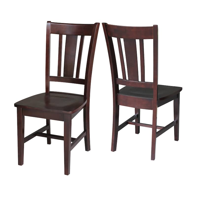 International Concepts Solid Wood San Remo Splatback Chairs - Set of 2