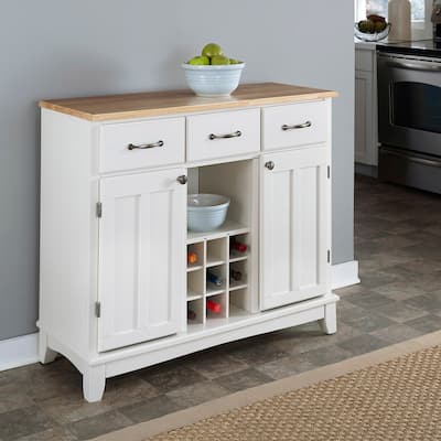 Homestyles Buffet Of Buffets Off-White Wood Buffet - 42" x 17" x 36"