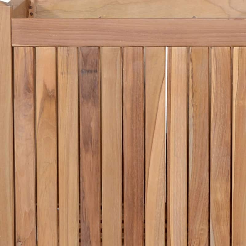 HomeRoots 22" Natural Solid Wood Indoor Outdoor Square Planter Box