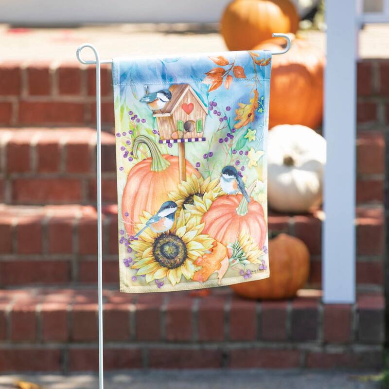 Autumn Greetings Garden Suede Flag