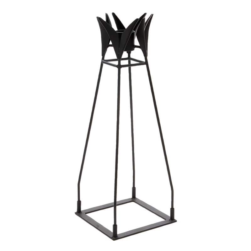 Achla Designs Gazing Globe Ball Stand with Baseplate, 33 Inch Tall, Black Powder Coat Finish