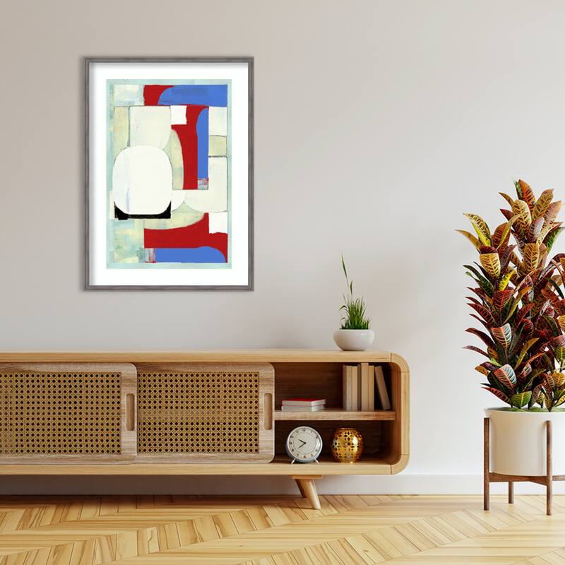 Bold Graphic Forms No. 3 by Cartissi Wood Framed Wall Art Print