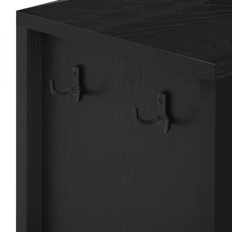 Modern Wave-Pattern Sideboard with 3 Drawers, Large Storage Buffet Cabinet with Hooks and Extra Center Leg