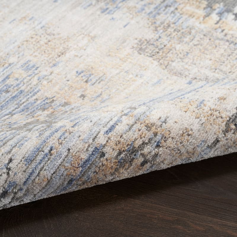 Nourison Modern Abstract Indoor only Abstract Area Rug - 9' 10" x 13' - Grey - Rectangle