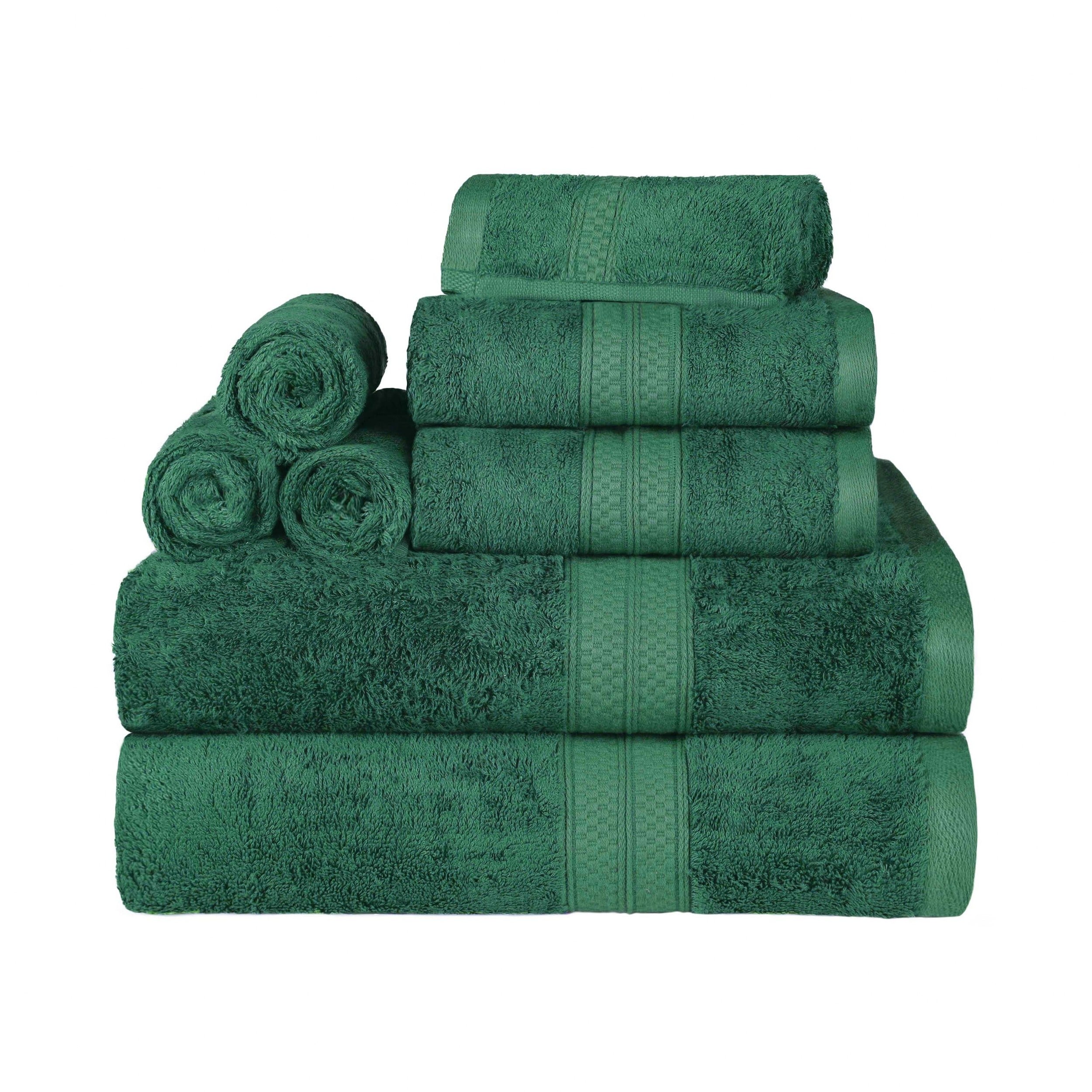 Luxury 8-Piece Bamboo Rayon Bath Towel Set for Spa-Like Softness-image