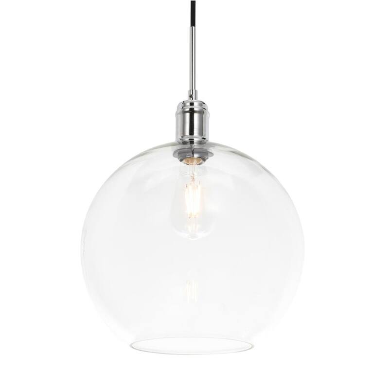 Amaris 12.5-Inch 1-Light Clear Glass Pendant
