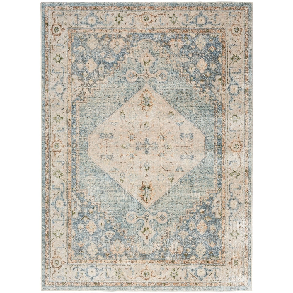 Nourison Abby Machine Washable Indoor only Persian Distressed Area Rug