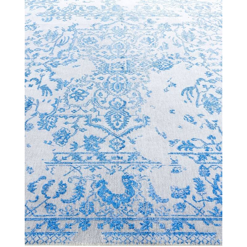 Ikat One-of-a-Kind Hand-Knotted Area Rug - Beige, 8' 1" x 9' 10" - 8' 1" x 9' 10"