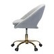 preview thumbnail 22 of 107, Savas Height Adjustable Swivel Velvet Task Chair with Gold Base