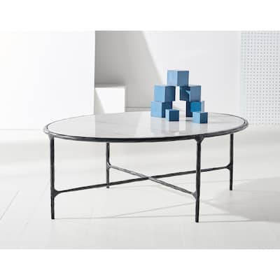 SAFAVIEH Couture Jessa Oval Metal Coffee Table - 40Wx30Dx15H