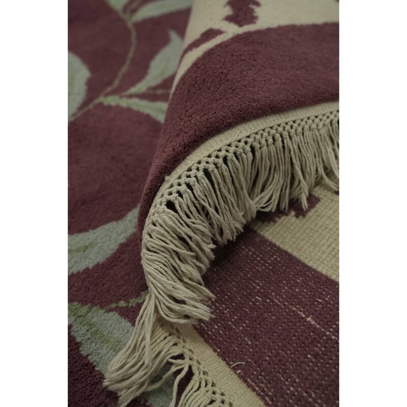 Hand Knotted Oriental 100% Wool Carpet Modern All-Over Purples Gabbeh Area Rug - 9' 1'' X 6' 2''